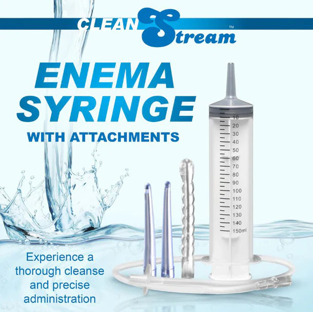 clear tube enema syringe with attachments 