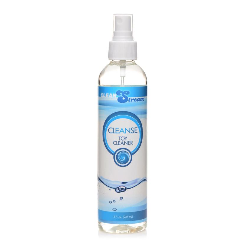 Bottle of CleanStream Toy Cleaner on a white background