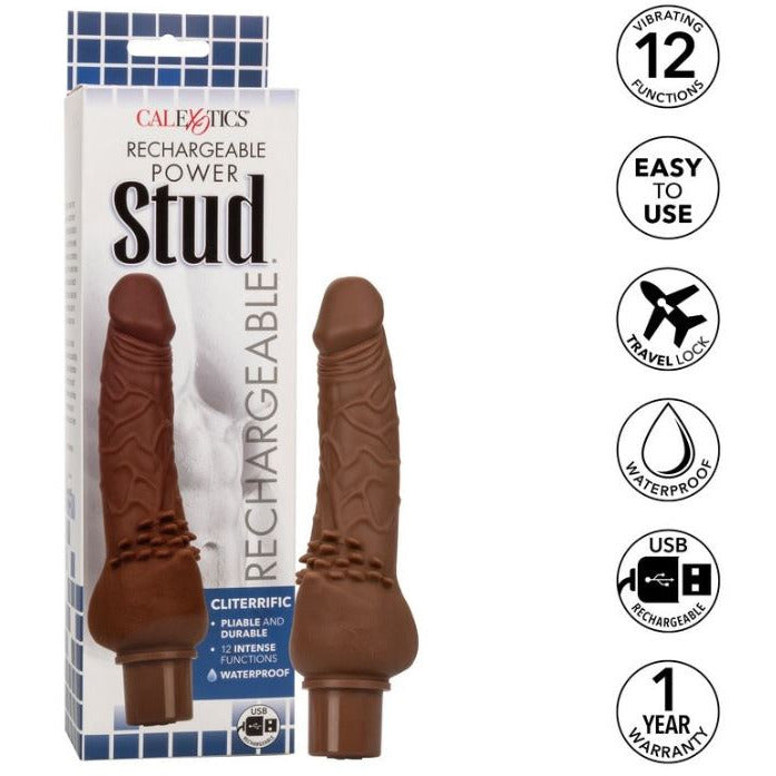 brown silicone rechargeable vibrator