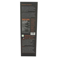 Nutritional information panel on a product packaging with a white background