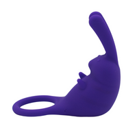 Purple silicone ring on a white background
