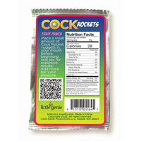 cock rockets fruit punch nutrution facts on white back ground
