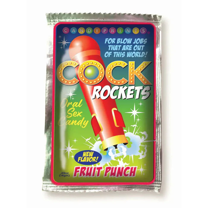 cock rockets oral sex candy fruit punch on white back ground