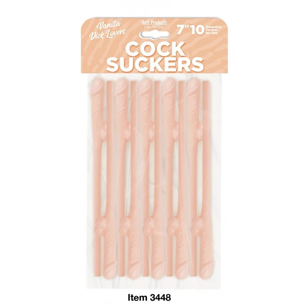 pack of 10 penis straws