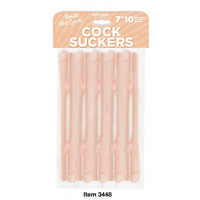 pack of 10 penis straws