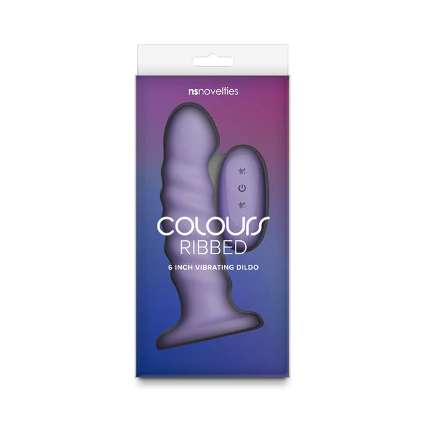 Package of a 6-inch vibrating dildo with 'nsnovelties' branding on a white background