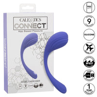 purple kegel ball with tail, specs chart and box display