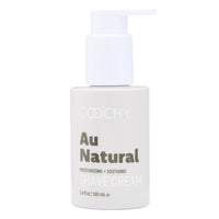 a white bottle of coochy au natural shave cream