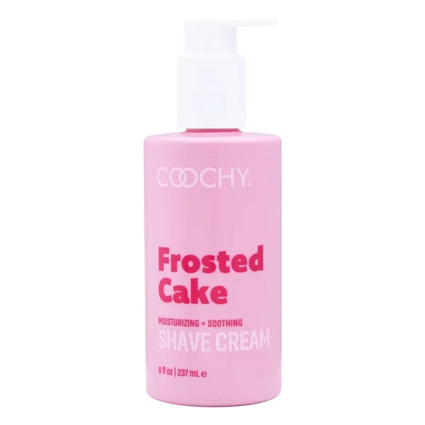 a pink bottle of coochy frosted cake shave cream