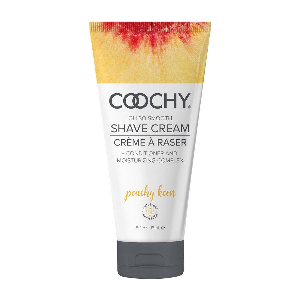 COOCHY peachy Keen shave cream tube on a white background