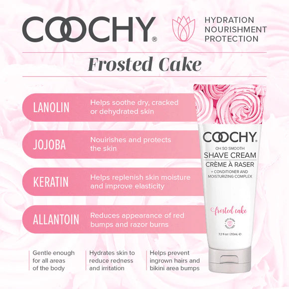 coochy shave cream frosted cake specs