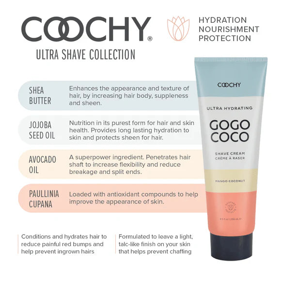 coochy ultr shave cream mango coconut