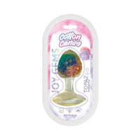 cotton candy joy gems anal plug with topaz in product packaging