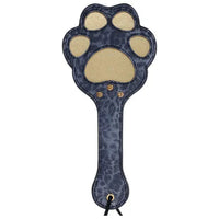 grey and tan paddle in the shape of a paw