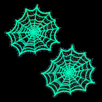glow in the dark cobweb pasties