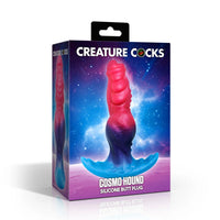 Box of a silicone butt plug with 'Creature Cocks' branding on a white background