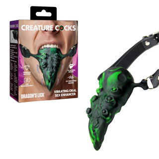 green dragons tongue gag with box packaging