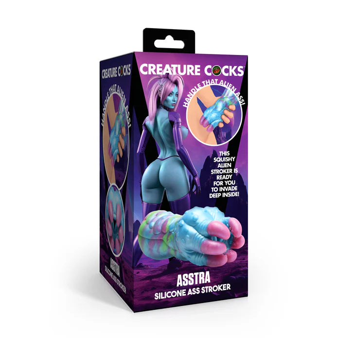 multi colored alien masturbator butt on box