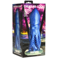 blue octopus dildo on box