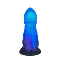 glow in the dark blue jelly like creature cock, cocktopus vibrating dildo