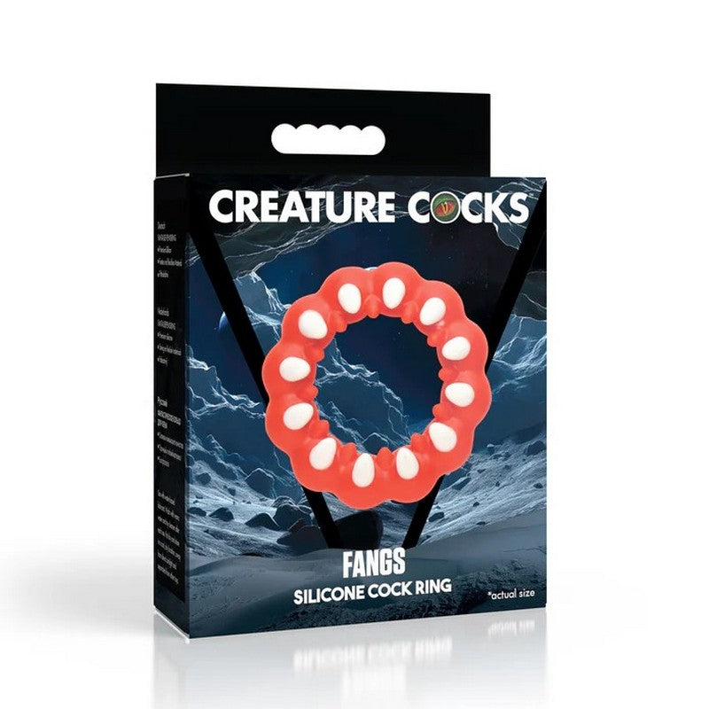 red and white fang creature cock ring