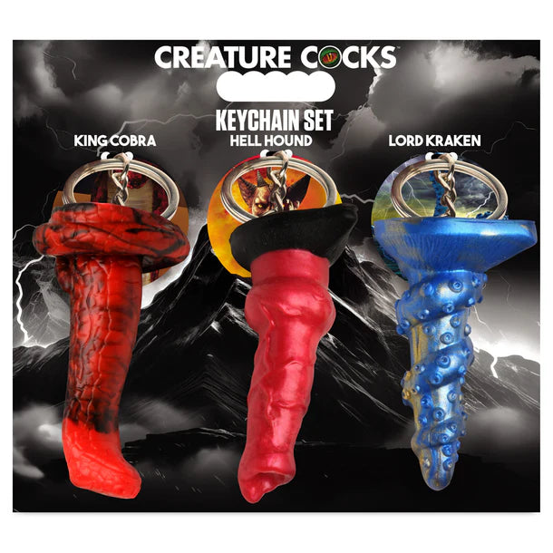 Creature Cocks Assorted Keychains by XR | Source Adult Toys Creature Cocks Assorted Keychains by XR | Source Adult Toys