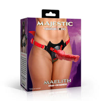 Majestic Creature Cocks Maelith Strap-On Harness packaging on a white background