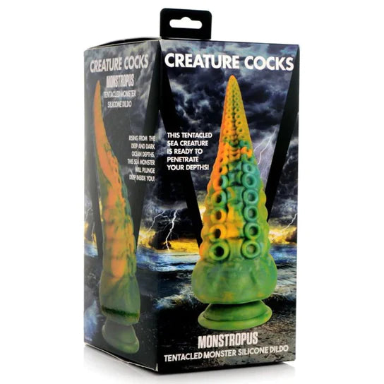 green & orange tentacled dildo