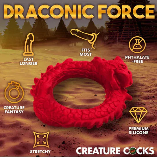 red Chinese dragon cock ring 