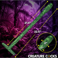 green snake like didlo size chart