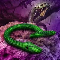 green snake like dildo or anal plug with snake in back ground