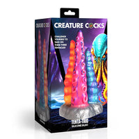 Boxed product with colorful tentacle design and 'Creature Cocks' branding.