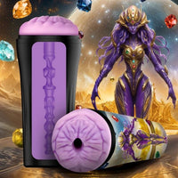 purple alien butt masturbator with alien standing beside