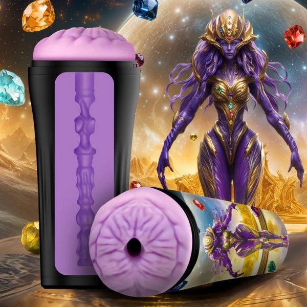 purple alien butt masturbator with alien standing beside
