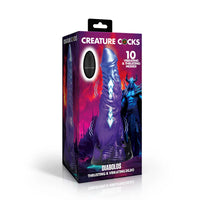 Box of Creature Cocks Diabolos Thrusting & Vibrating Dildo on a white background