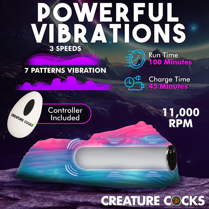 specs chart 3 speeds, 7 patterns, remote control, run time 100 min, charge time 45min 11000 rpm