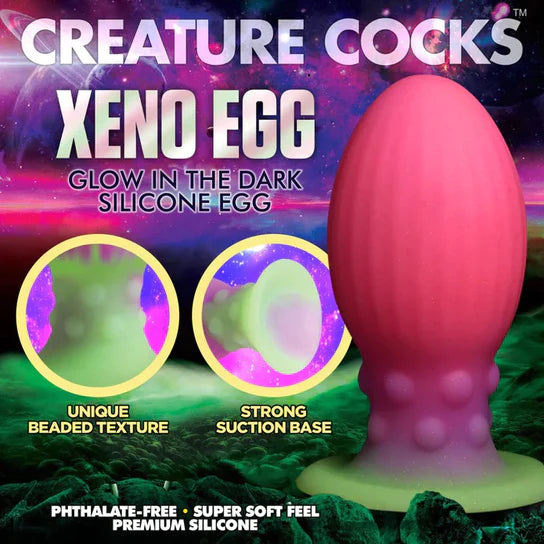 pink & green alien egg anal plug