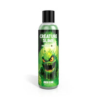 green slime lubricant with green creature on bottle