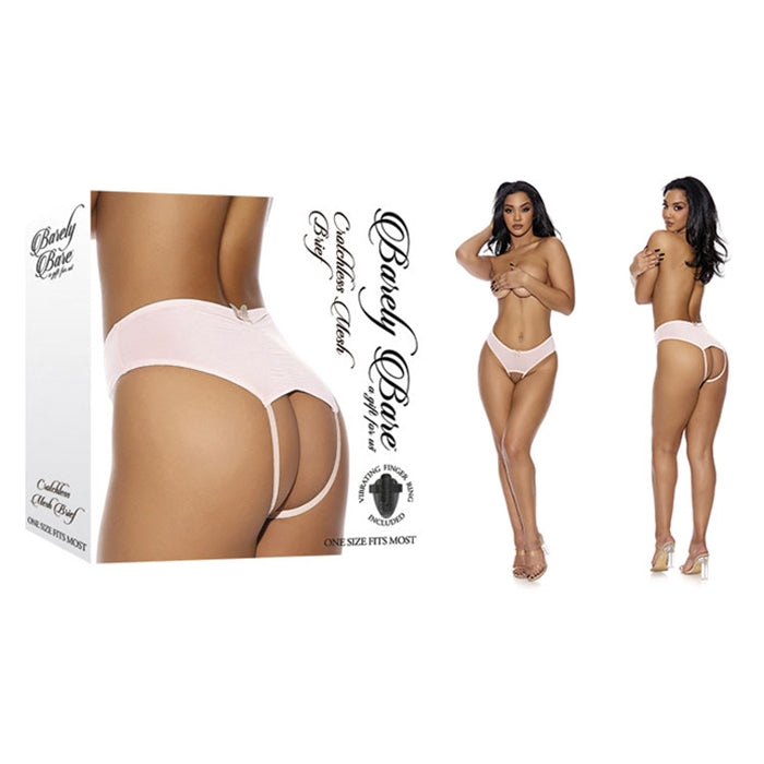 crotchless mesh brief by barely bare source adult toys