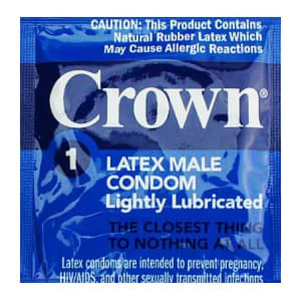 blue foil package condom