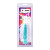 Packaged anal starter plug product with 'Crystal Jellies' branding on a white background