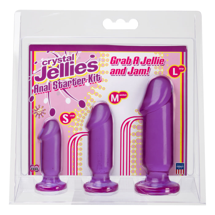 3 purple anal plugs in small medium and large