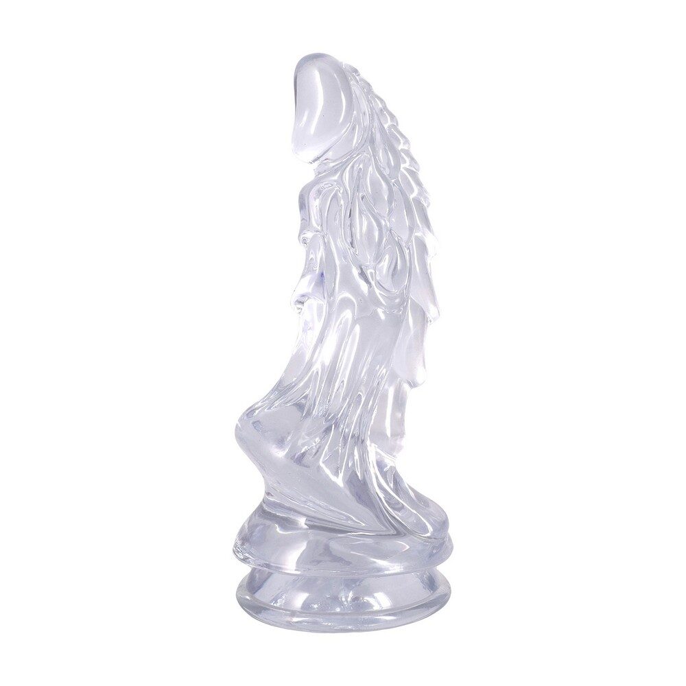 clear mythical dildo item on a white background