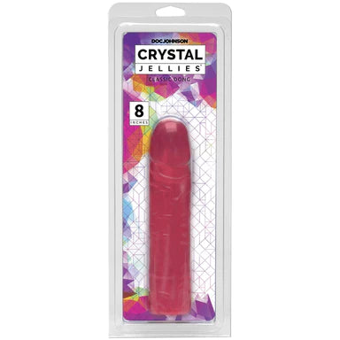 a pink penis shaped dildo shown inside its plastic packaging