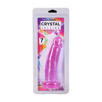 crystal jellies realistic dildo 7" in package, purple