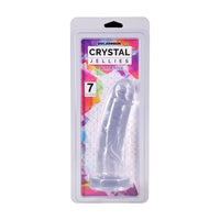 crystal jellies realistic dildo 7" in package, clear