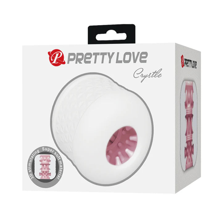 Pretty Love Crystale masturbator packaging on a white background