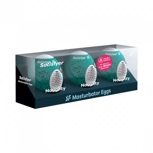 Naughty Masturbator Egg 3pk Set by Satisfyer