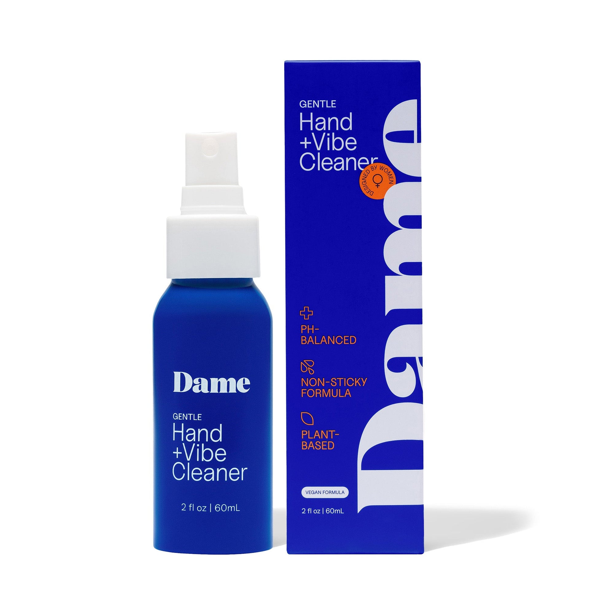 spray bottle of damn hand and vibe cleaner beside box packaging