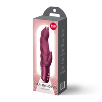 Pink devil vibrator in packaging with 'FUN Factory' branding on a white background
